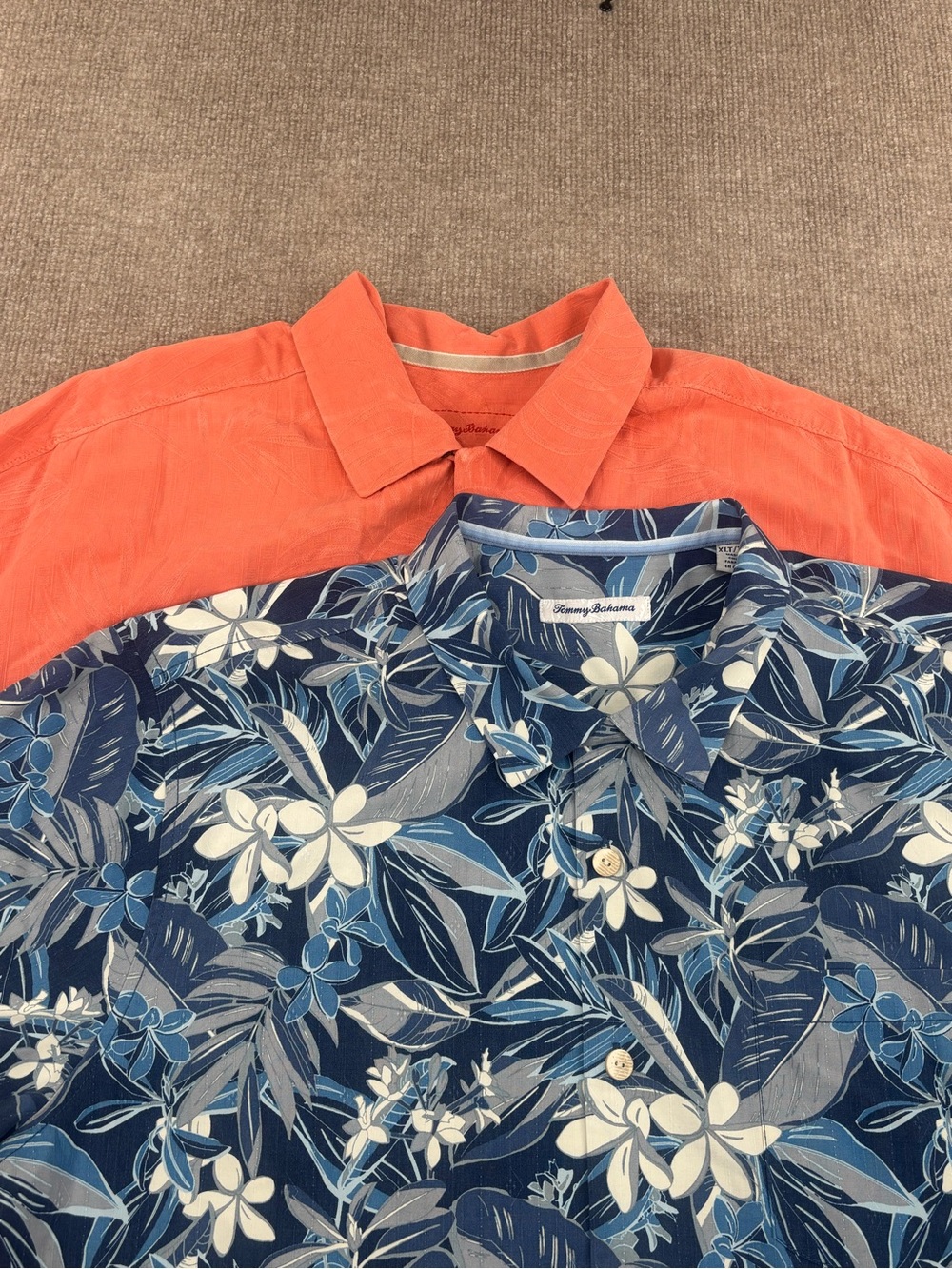 2x Tommy Bahama Mens XLT Silk Hawaiian Shirt Big & Tall Tropical Beach Vacation